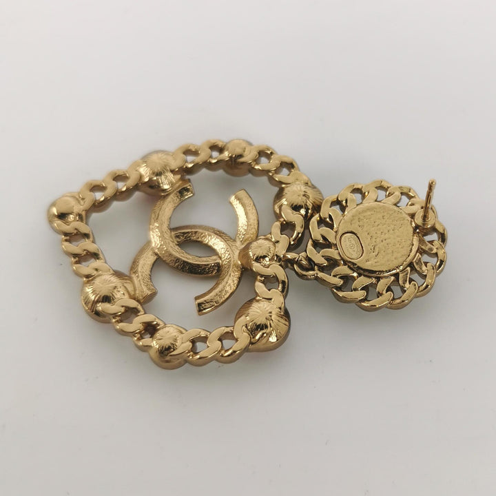 Chanel Heart Shape Dangle Earrings