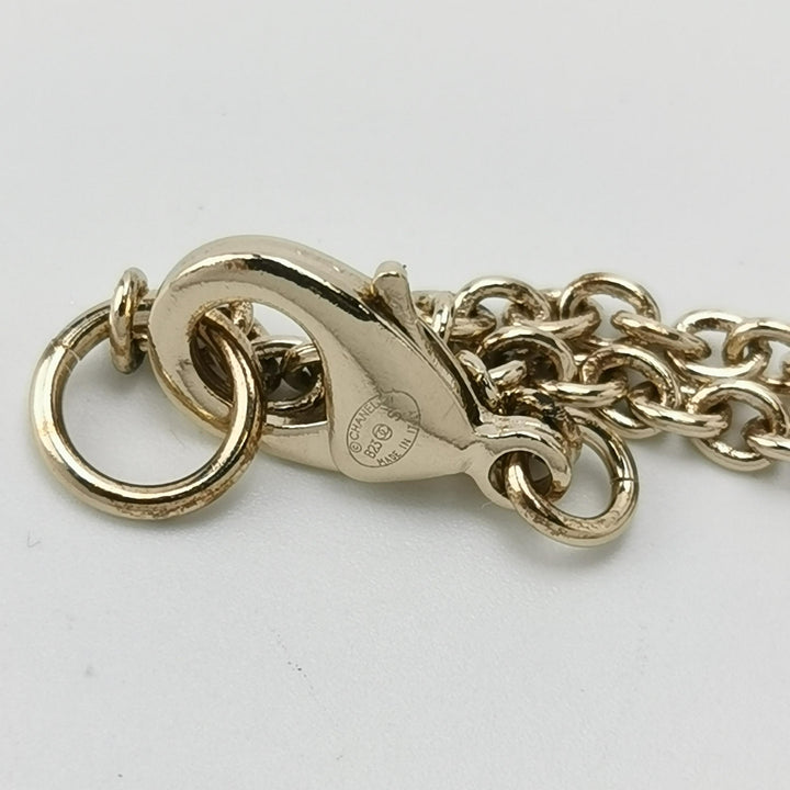 Chanel Flowerpot Faux Pearl CC Logo Necklace