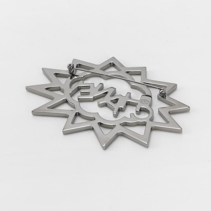 Chanel Strass Logo Burst Brooch