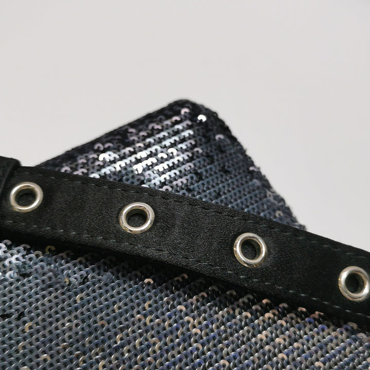 Dior Mini Lady Dior Satin Sequin Gradient Black Silver