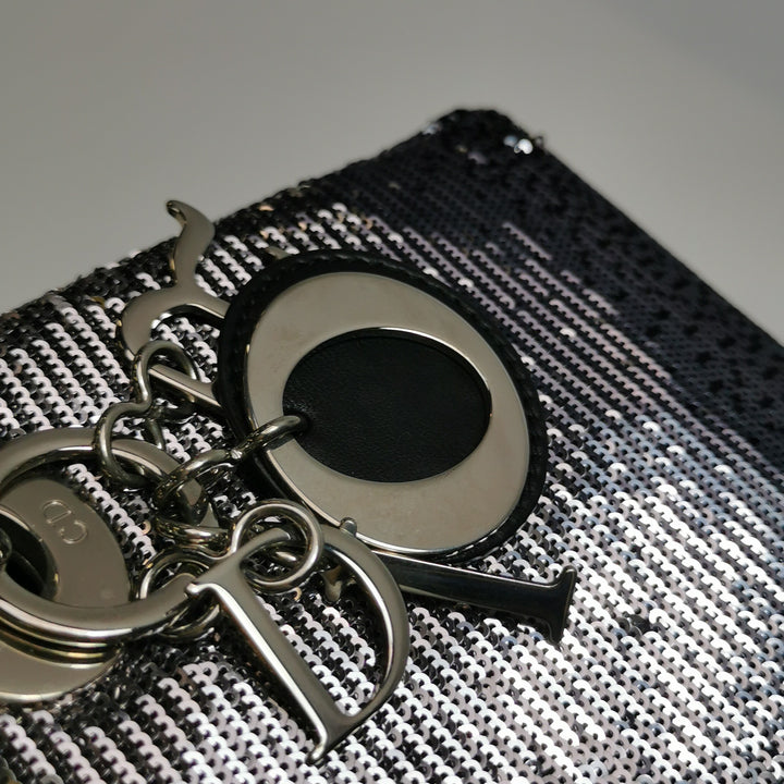 Dior Mini Lady Dior Satin Sequin Gradient Black Silver