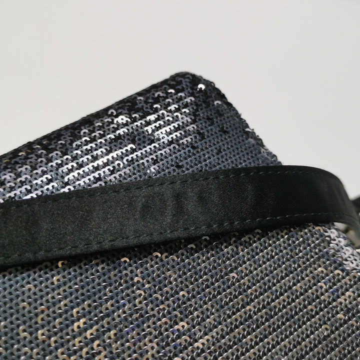 Dior Mini Lady Dior Satin Sequin Gradient Black Silver