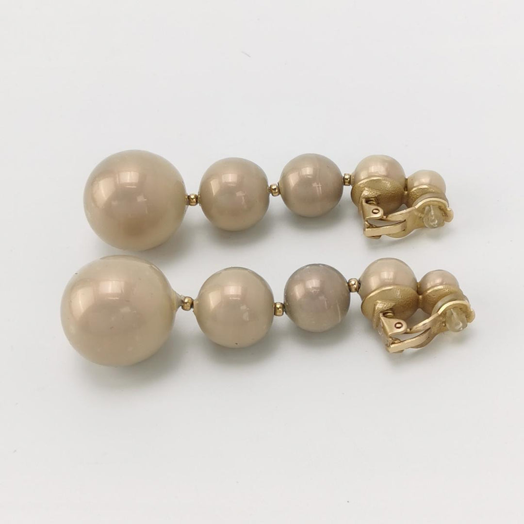 Chanel Dangle Faux Pearl Earrings