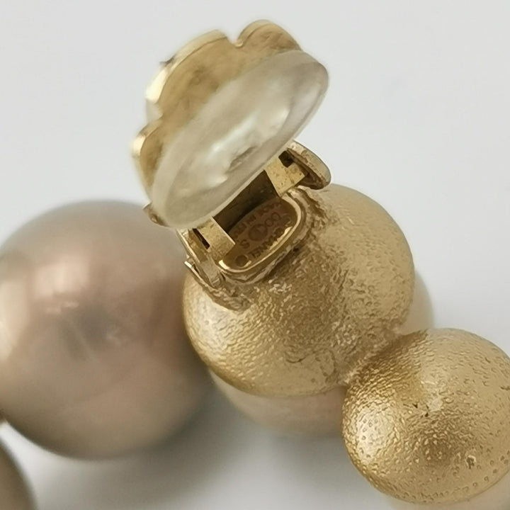 Chanel Dangle Faux Pearl Earrings