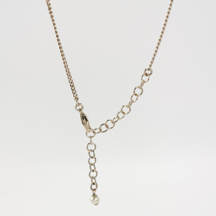 Chanel Little Bag Pendent Faux Pearl Necklace CC Logo