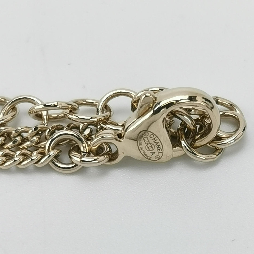 Chanel Little Bag Pendent Faux Pearl Necklace CC Logo
