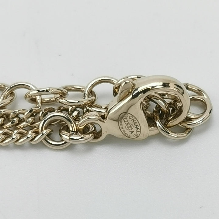 Chanel Little Bag Pendent Faux Pearl Necklace CC Logo
