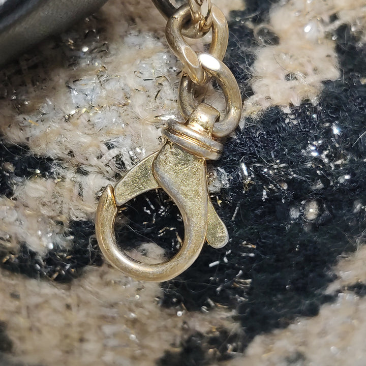 Chanel Tweed 19 Round Clutch with Chain and Coin Purse Crossbody Bag