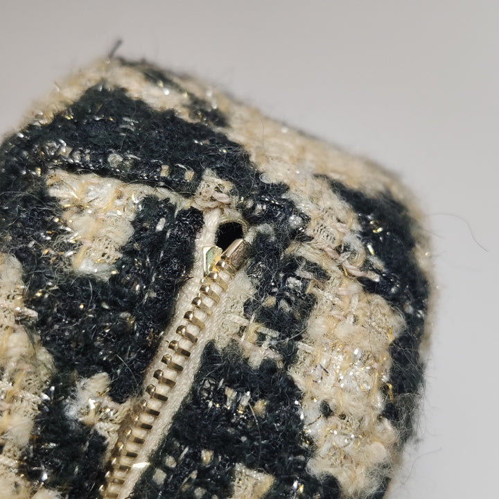 Chanel Tweed 19 Round Clutch with Chain and Coin Purse Crossbody Bag