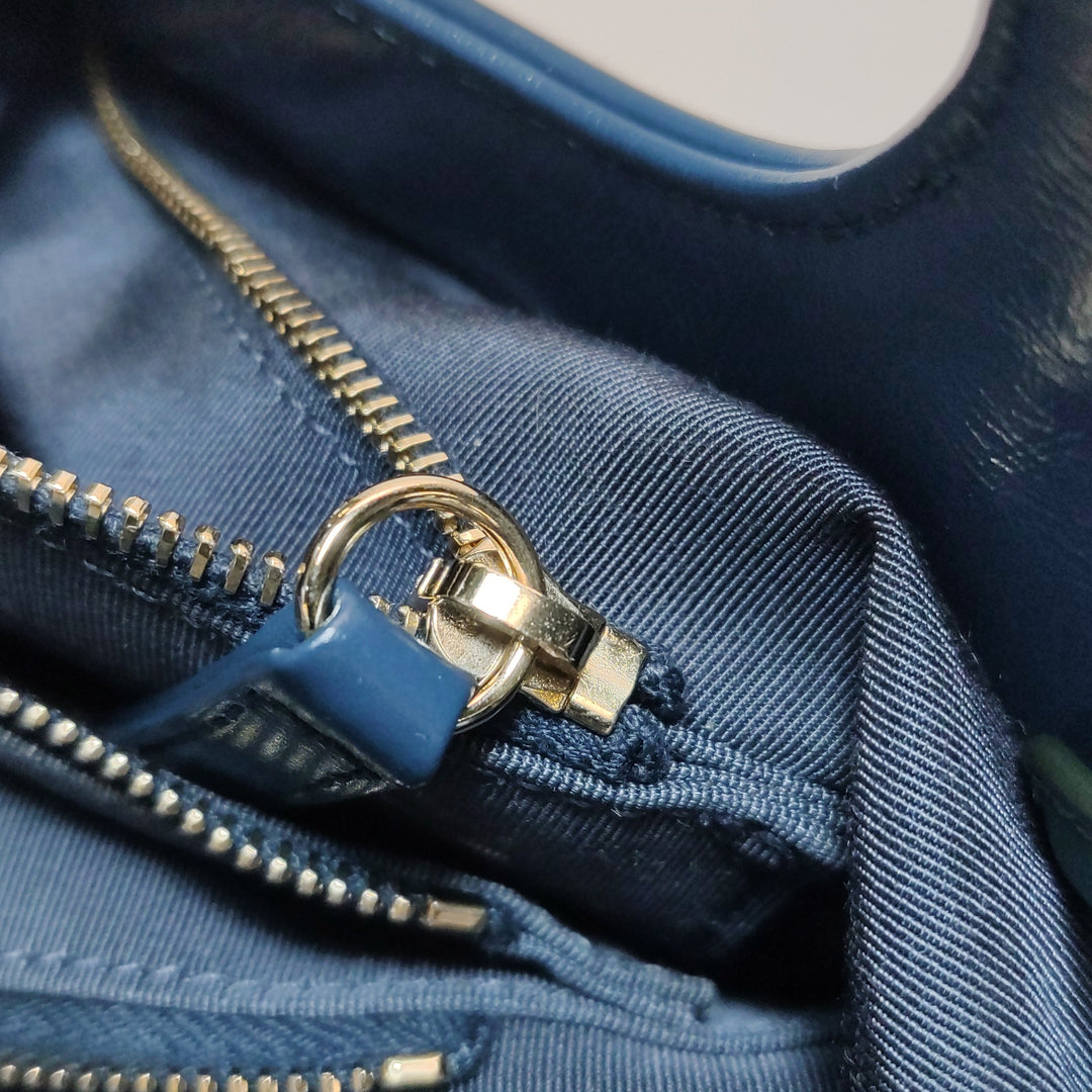 Chanel 31 Shopping Bag In Blue Green Quilted Shearling Leather Bag