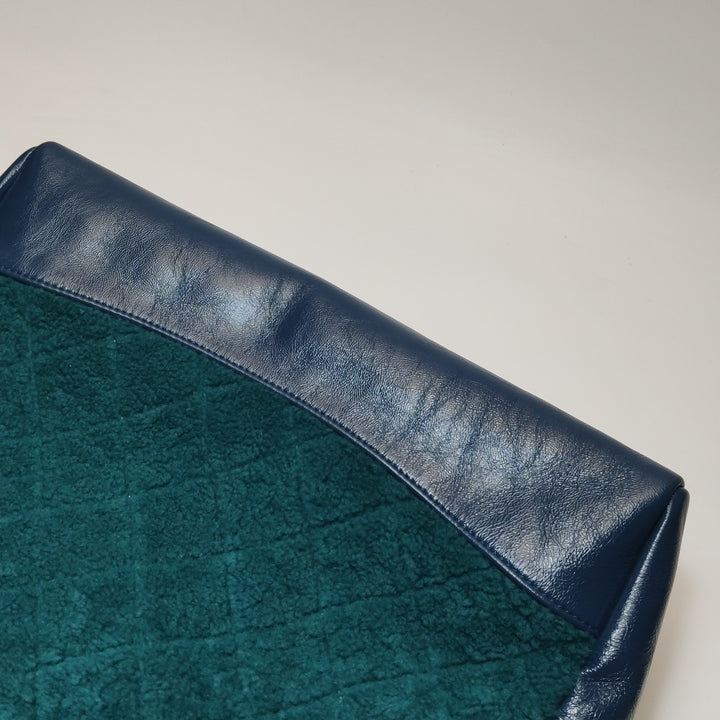 Chanel 31 Shopping Bag In Blue Green Quilted Shearling Leather Bag