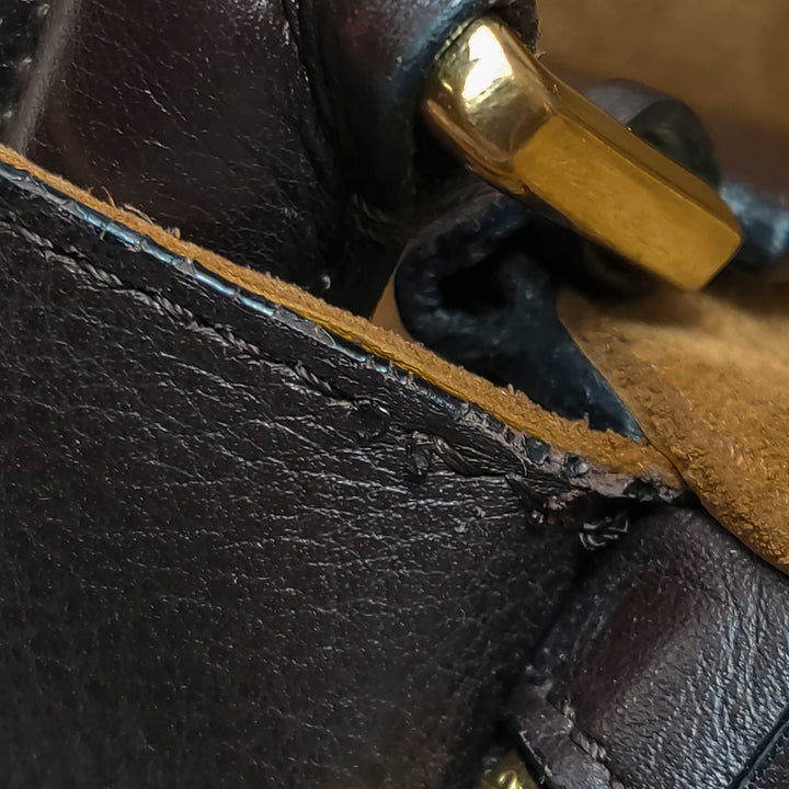 Loewe Medium Puzzle Bag In Brown Suede
