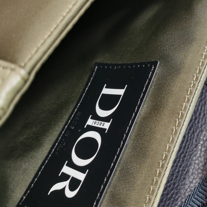Christian Dior × Sacai Saddle Leather Technical Fabric Shoulder Bag