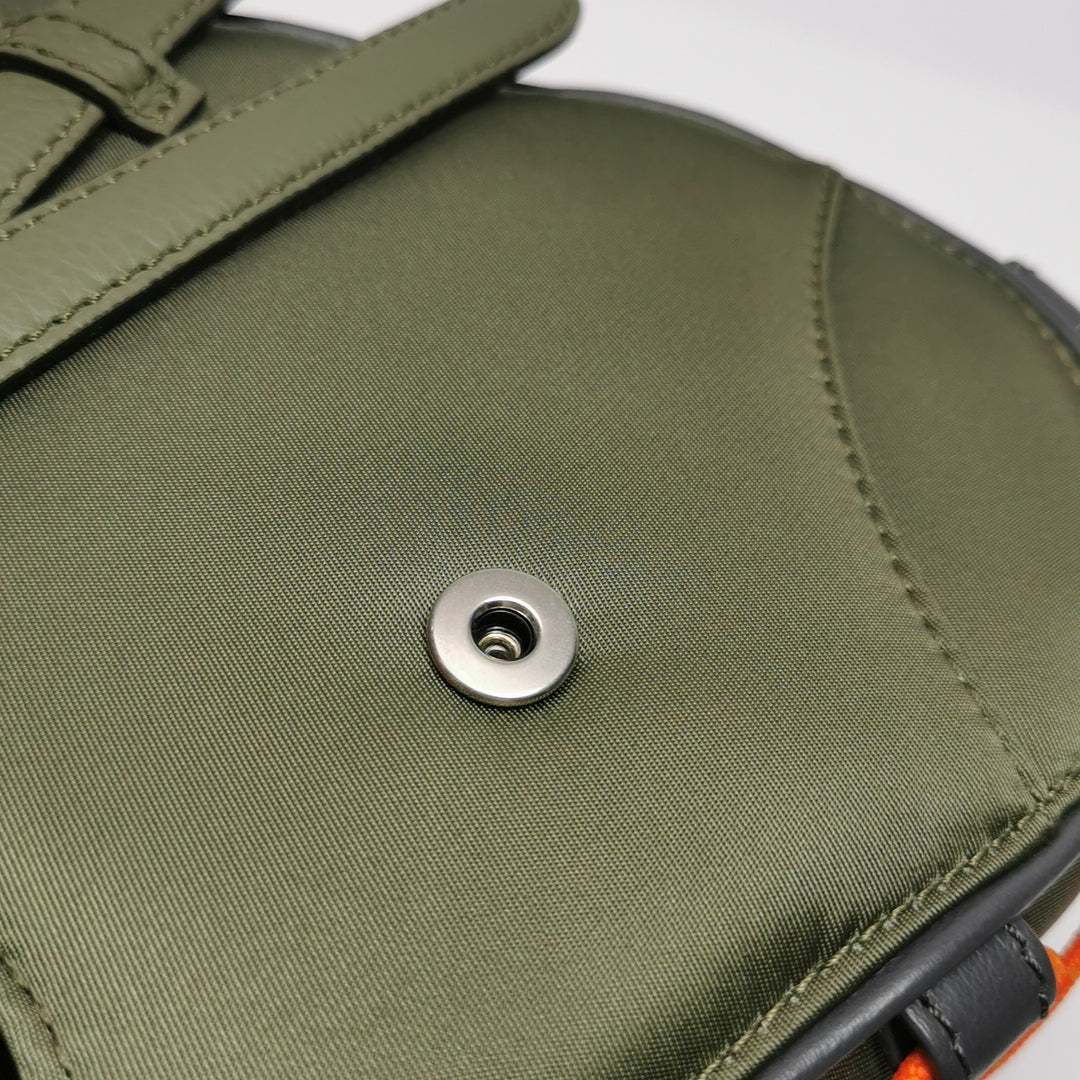 Christian Dior × Sacai Saddle Leather Technical Fabric Shoulder Bag
