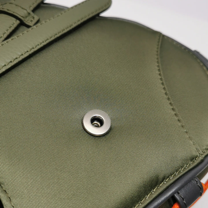 Christian Dior × Sacai Saddle Leather Technical Fabric Shoulder Bag
