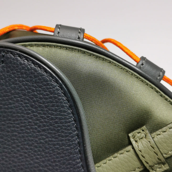 Christian Dior × Sacai Saddle Leather Technical Fabric Shoulder Bag
