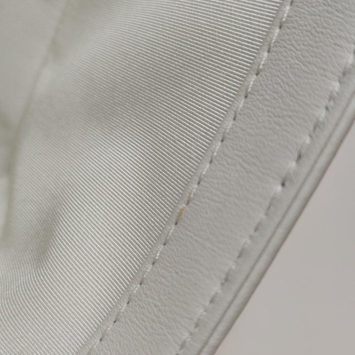 Chanel Medium Sequin Boy Bag in White