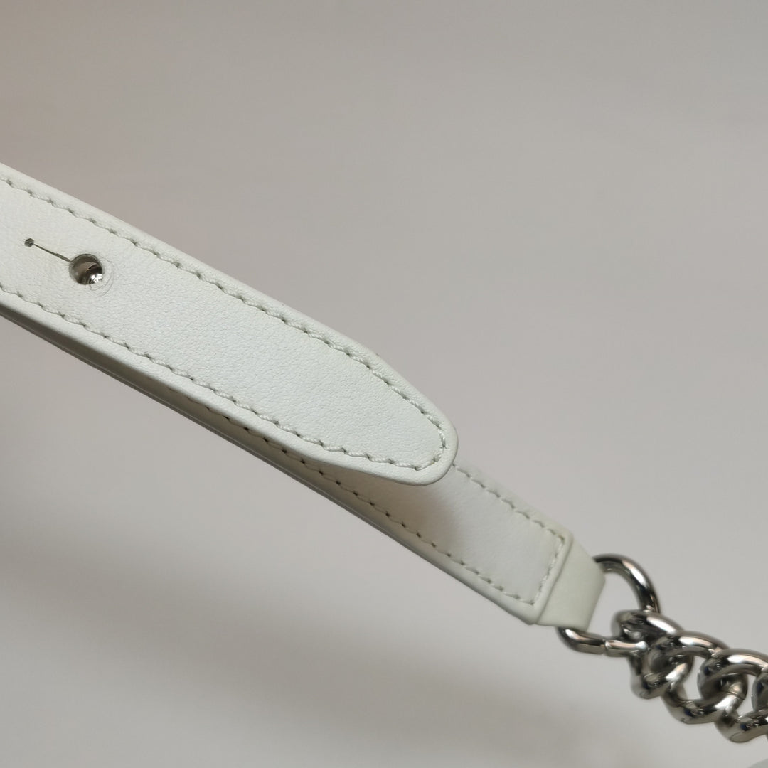 Chanel Medium Sequin Boy Bag in White