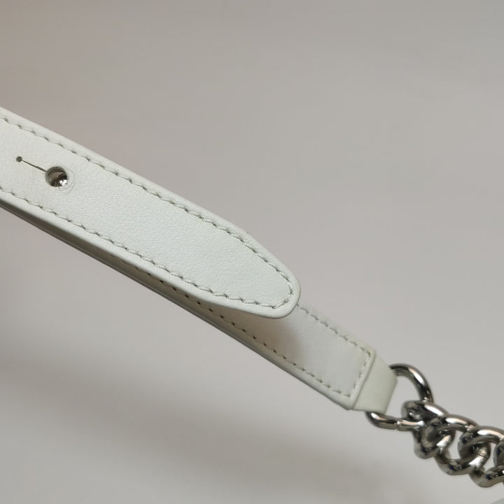 Chanel Medium Sequin Boy Bag in White