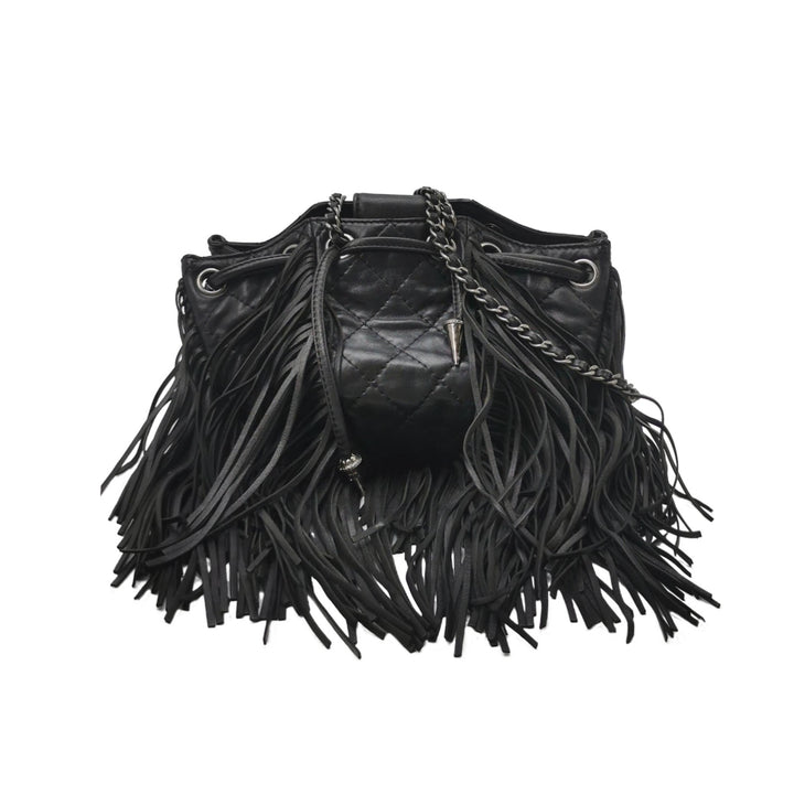 Chanel Paris-Dallas Drawstring Fringe Leather Shoulder Bag