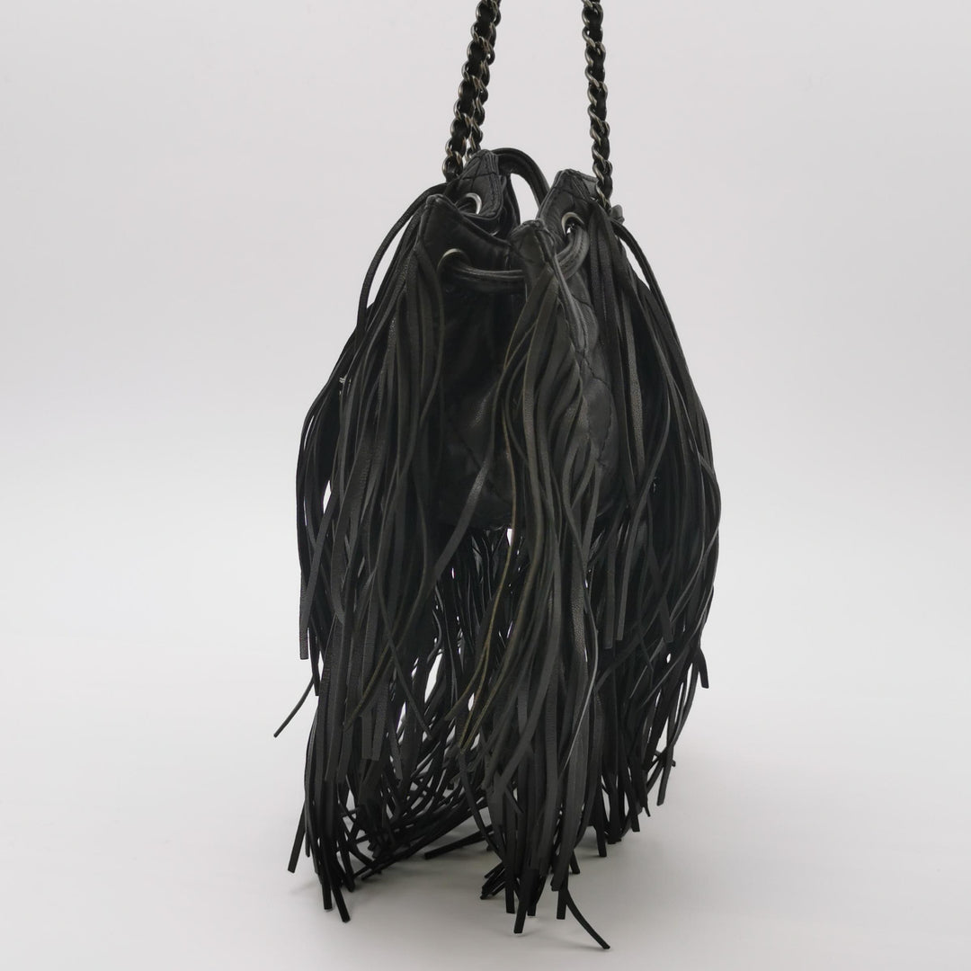 Chanel Paris-Dallas Drawstring Fringe Leather Shoulder Bag