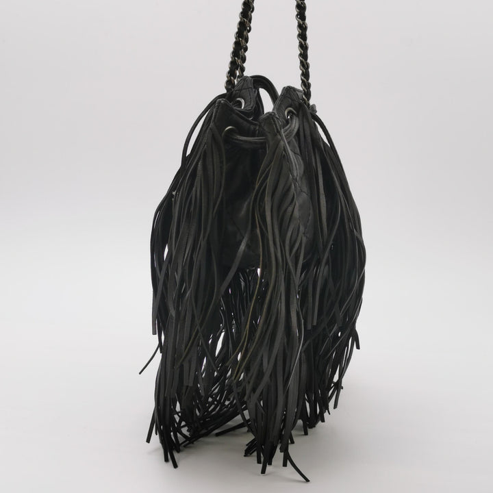 Chanel Paris-Dallas Drawstring Fringe Leather Shoulder Bag