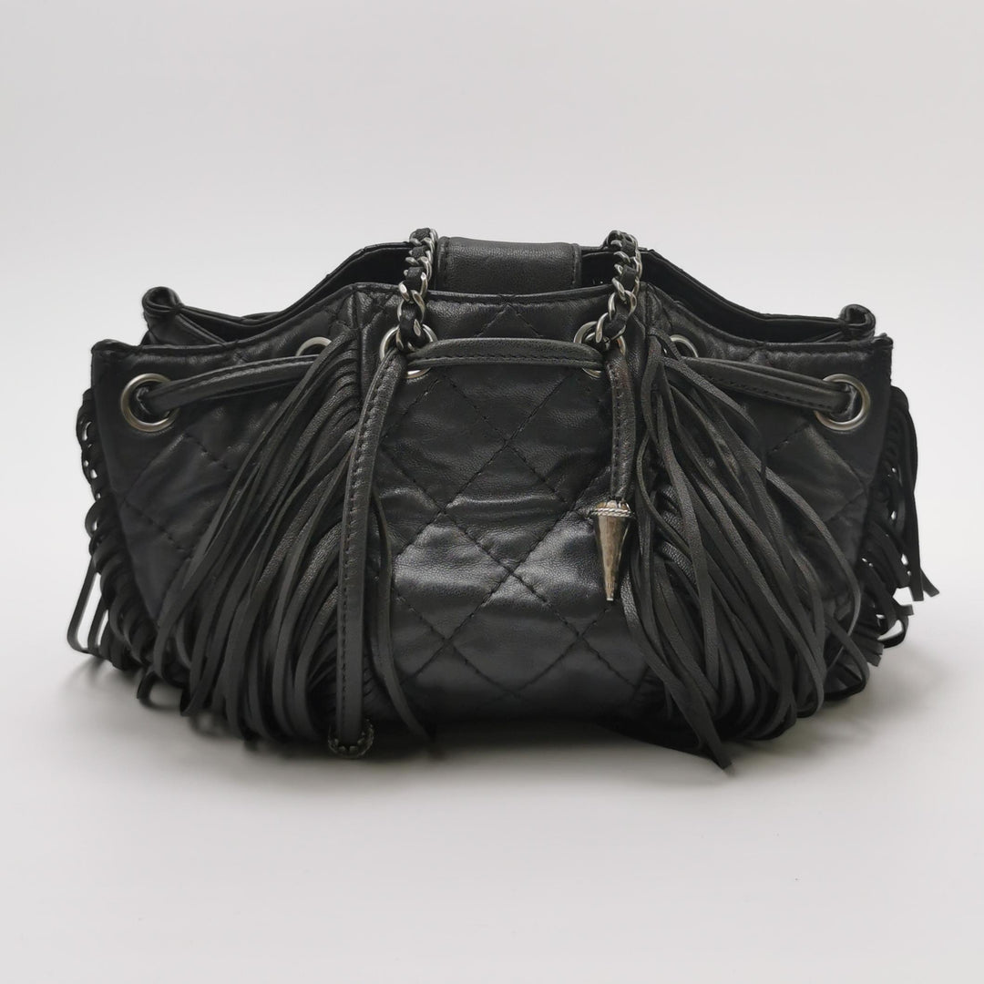 Chanel Paris-Dallas Drawstring Fringe Leather Shoulder Bag