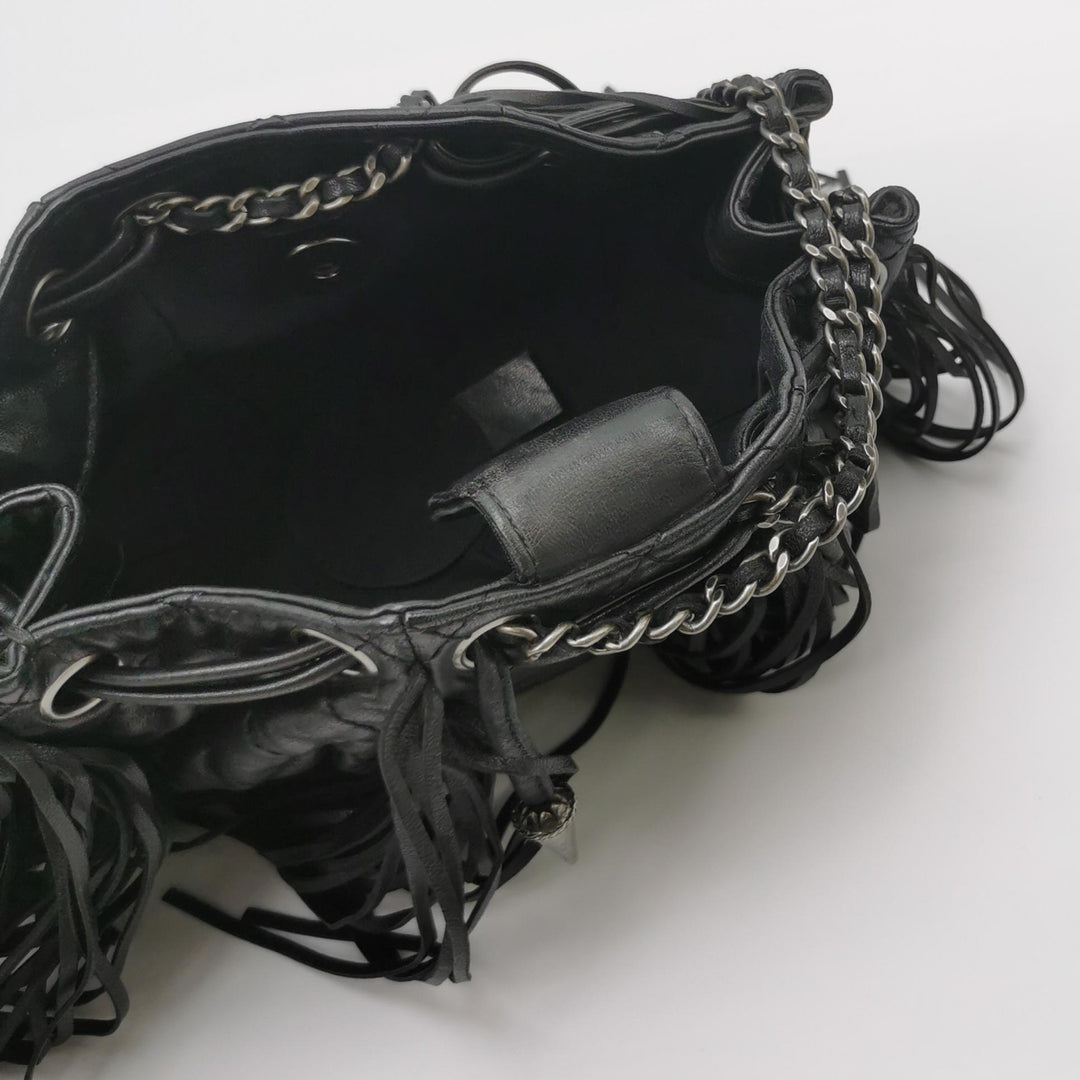 Chanel Paris-Dallas Drawstring Fringe Leather Shoulder Bag