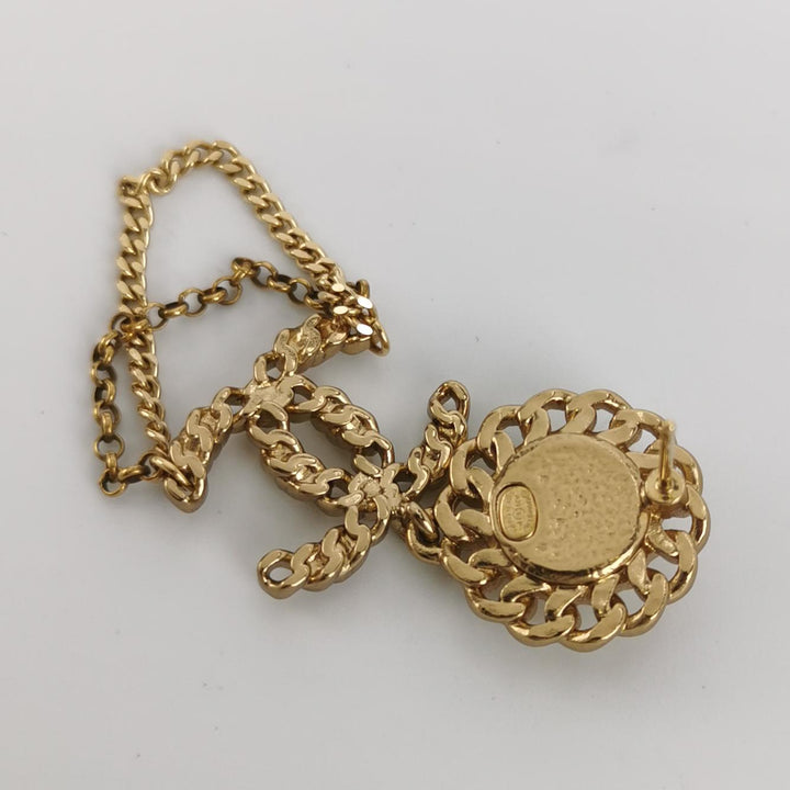 Chanel CC Logo Dangle Statement Earrings