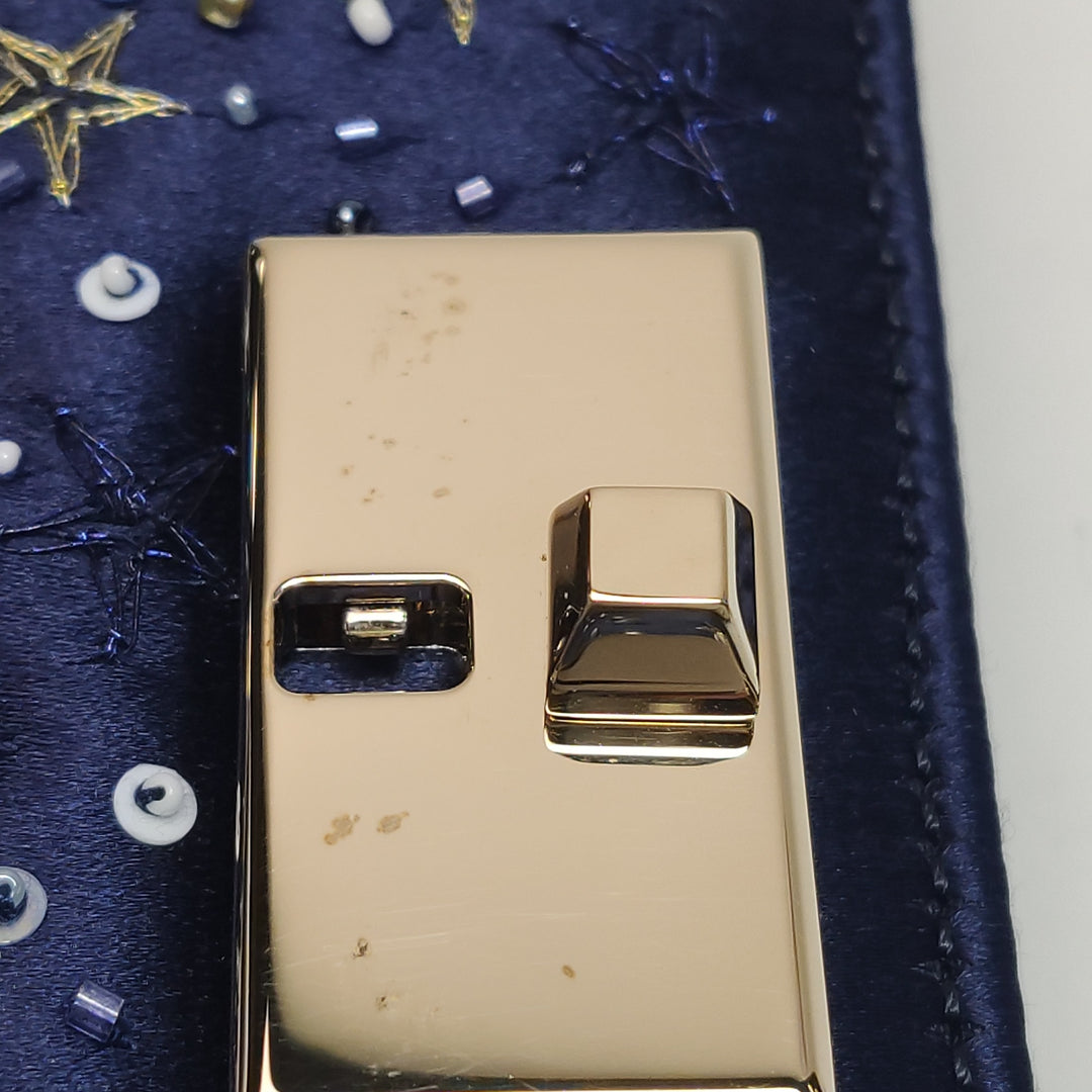 Valentino Cosmos Embroidered Satin Clutch