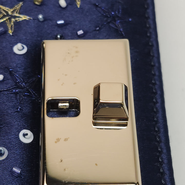 Valentino Cosmos Embroidered Satin Clutch