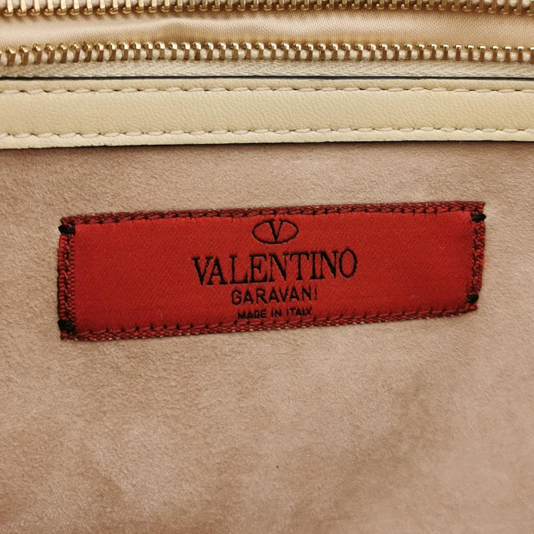 Valentino Garavani Glam Lock Embroidered Leather Medium Shoulder Bag
