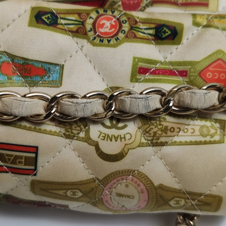Chanel Mini Rectangular Flap Bag Classic Cigar Label Printed