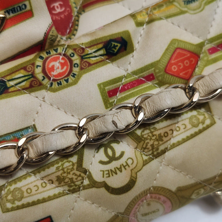 Chanel Mini Rectangular Flap Bag Classic Cigar Label Printed