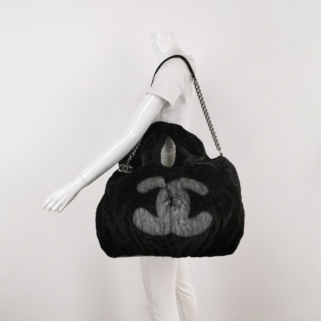 Chanel Black 2way Handbag CC Logo