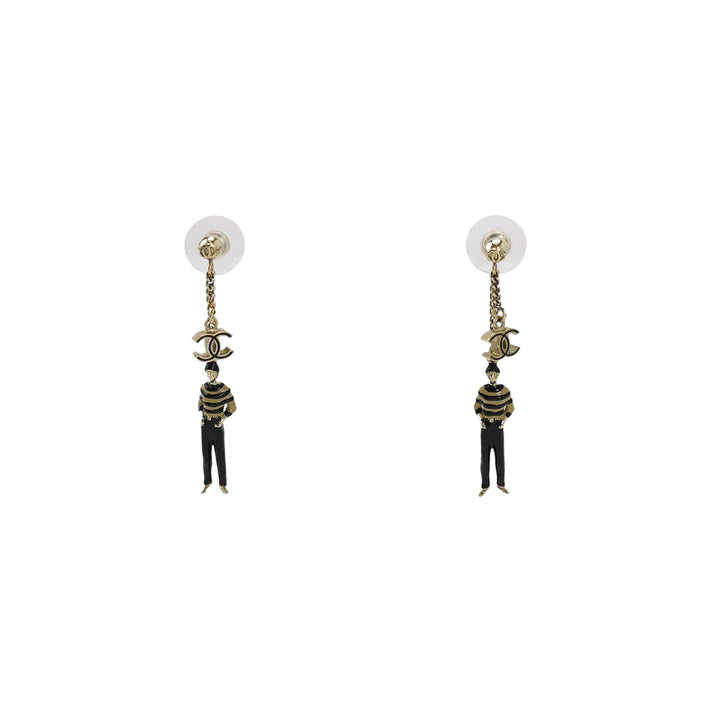Chanel Melle Coco Marin Doll Pierced Dangle Earrings