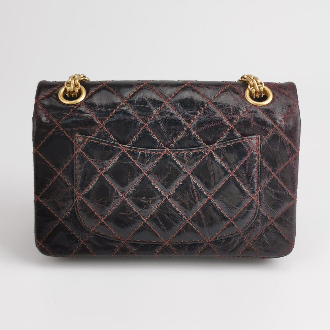 Chanel Aged Calfskin Quilted 2.55 Reissue 225 Flap Dark Burgundy