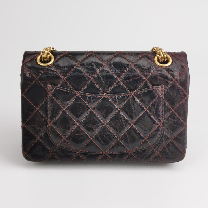 Chanel Aged Calfskin Quilted 2.55 Reissue 225 Flap Dark Burgundy