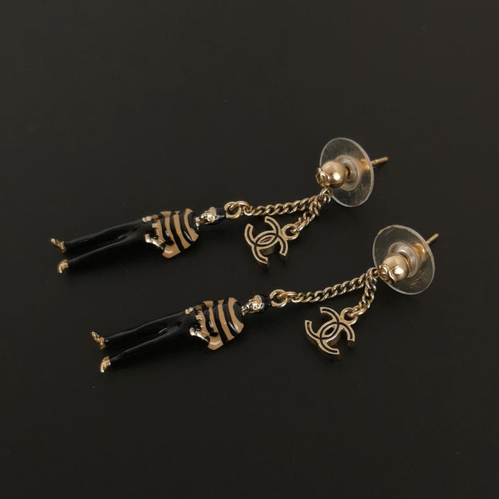 Chanel Melle Coco Marin Doll Pierced Dangle Earrings