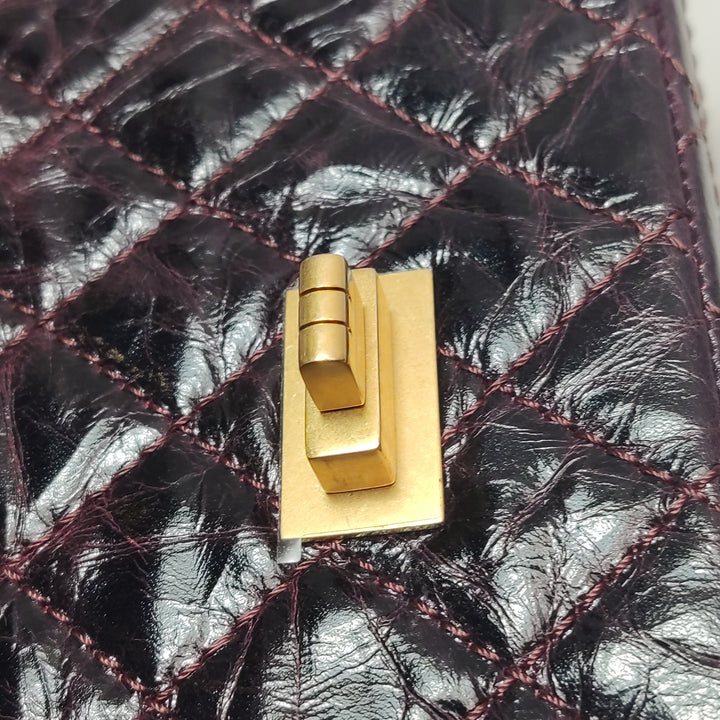 Chanel Aged Calfskin Quilted 2.55 Reissue 225 Flap Dark Burgundy
