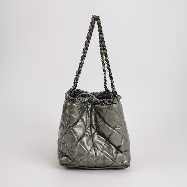 Chanel Chain Me Tote Grey Leather
