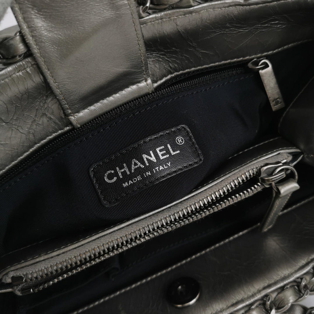 Chanel Chain Me Tote Grey Leather