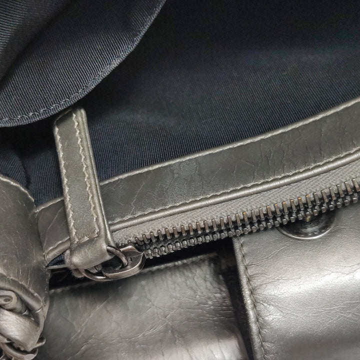 Chanel Chain Me Tote Grey Leather