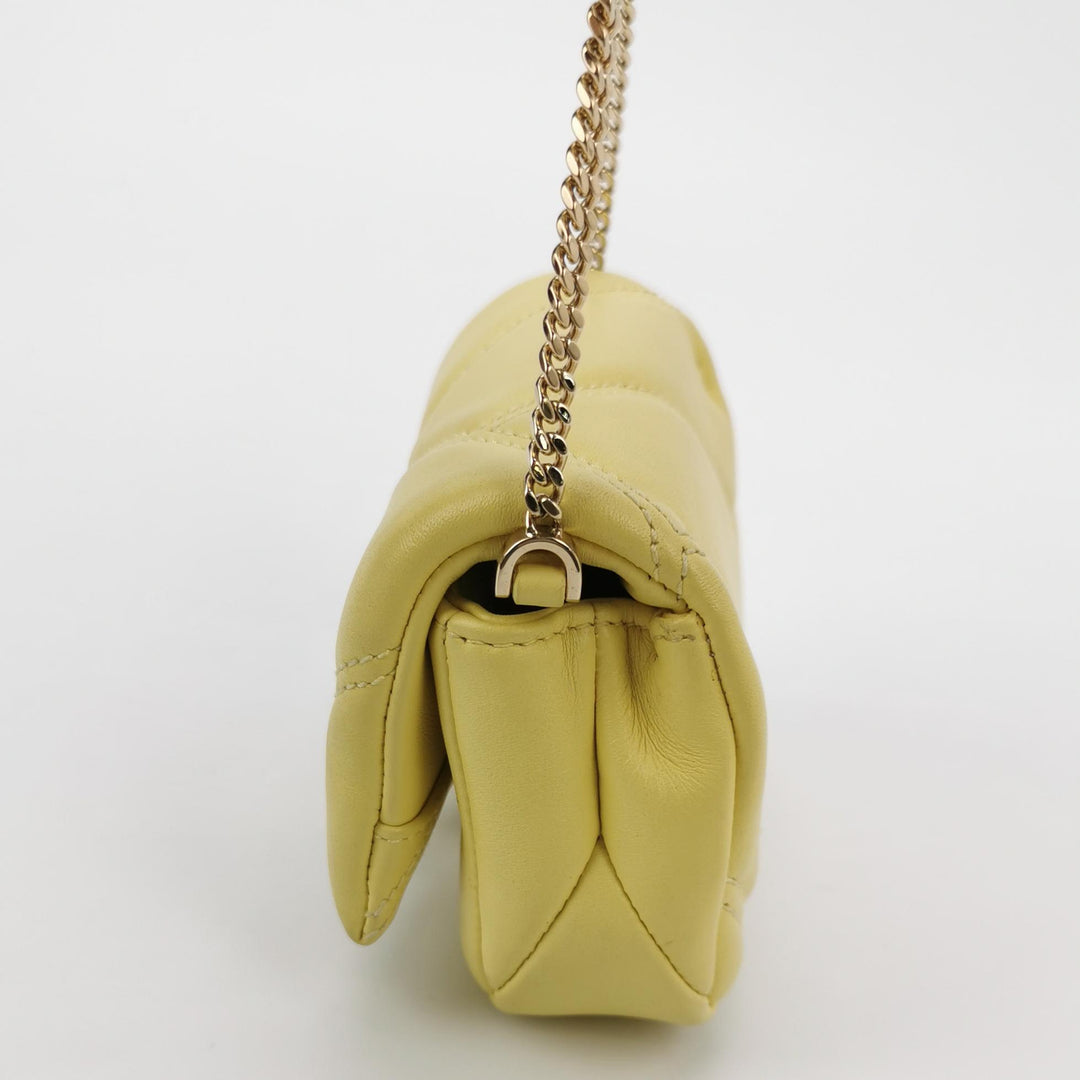 Bulgari Serpenti Cabochon Micro Bag In Yellow Leather