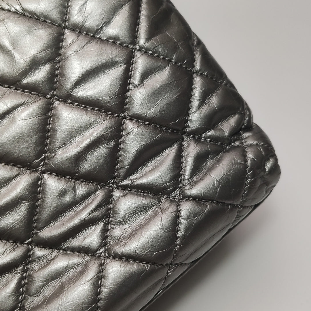 Chanel Chain Me Tote Grey Leather