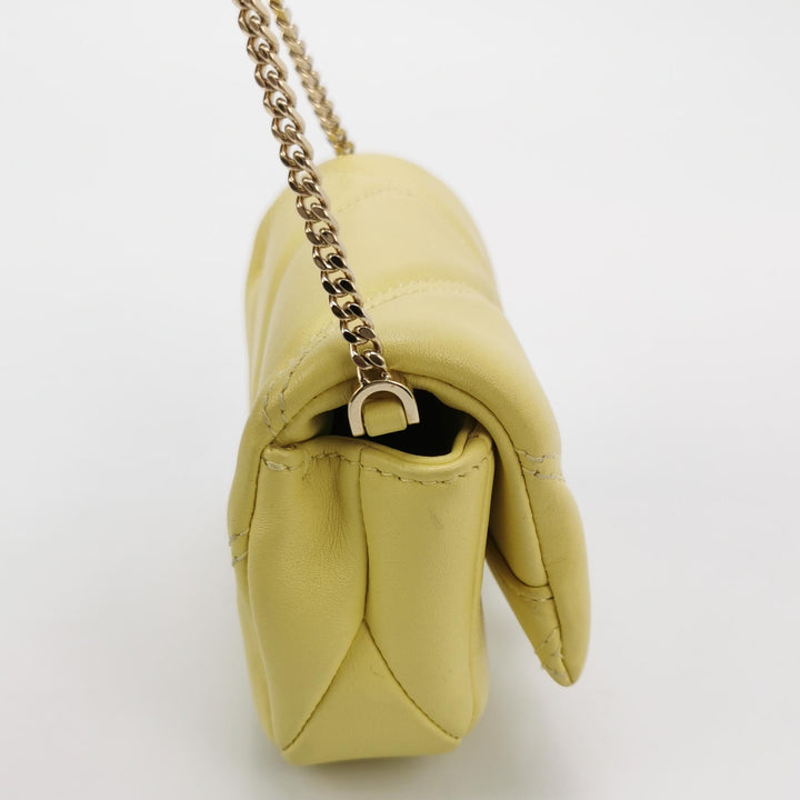Bulgari Serpenti Cabochon Micro Bag In Yellow Leather