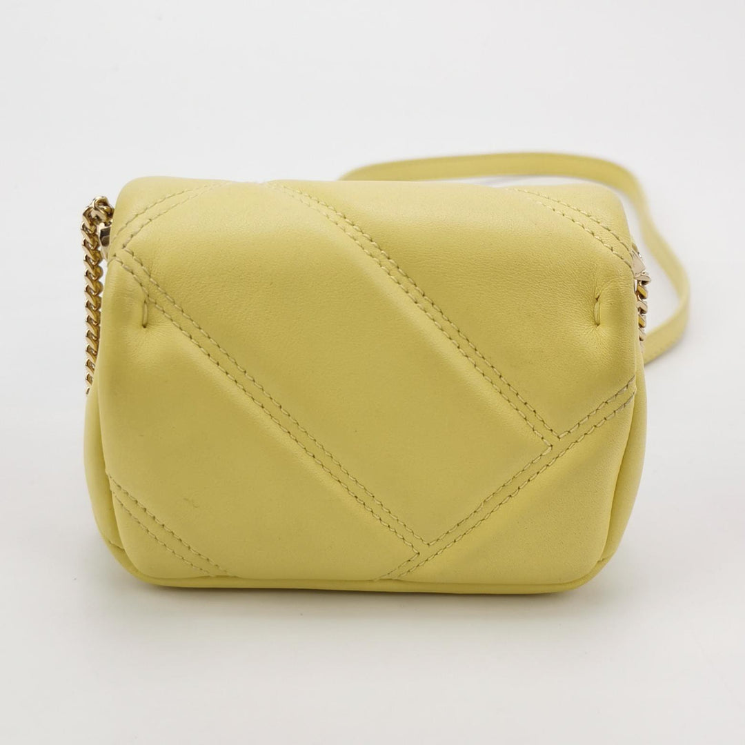 Bulgari Serpenti Cabochon Micro Bag In Yellow Leather