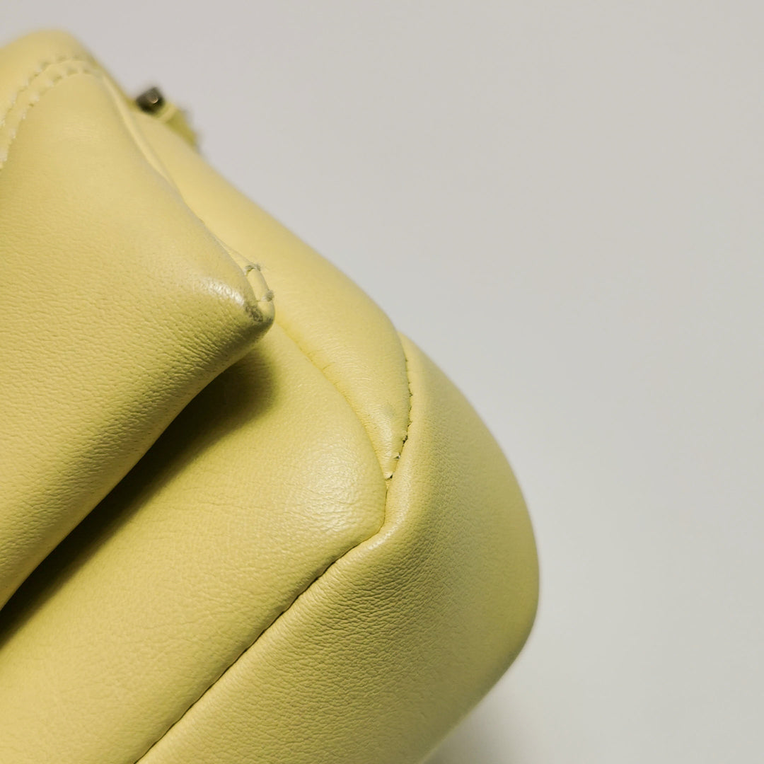 Bulgari Serpenti Cabochon Micro Bag In Yellow Leather