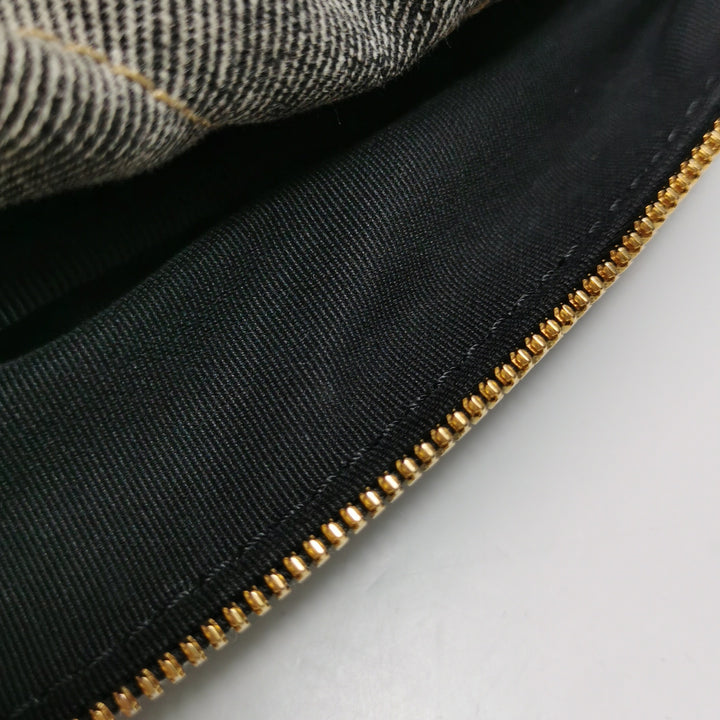 Chanel Washed Denim Quilted Bowling Bag