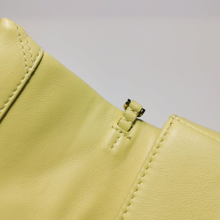 Bulgari Serpenti Cabochon Micro Bag In Yellow Leather